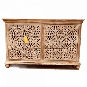 White Sideboard Carving 140cm