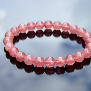 Strawberry Quartz Stone Bracelet