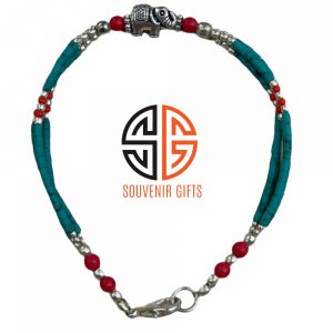 Turquoise Lapis Bracelet with Elephant