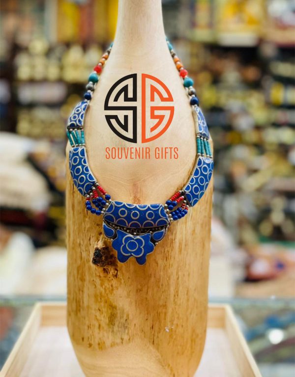 Turquoise Coral and Lapis Necklace