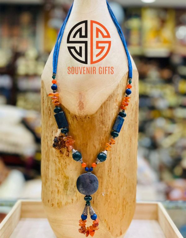 Turquoise Coral and Lapis Necklace