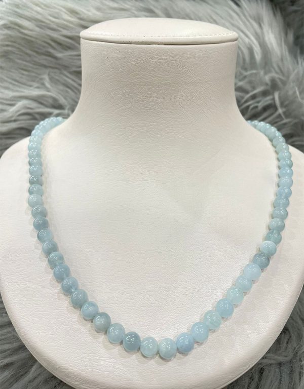 Aquamarine stone necklace
