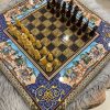 Chess Board and Backgammon wooden handmade