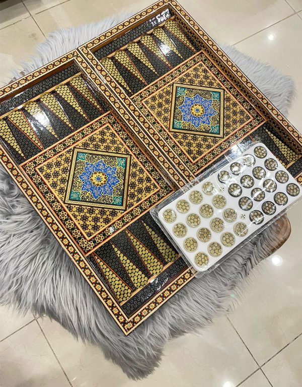 Chess Board and Backgammon wooden handmade