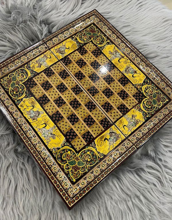 Chess Board and Backgammon wooden handmade - Image 3