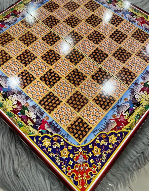 Chess Board and Backgammon wooden printed - Image 3