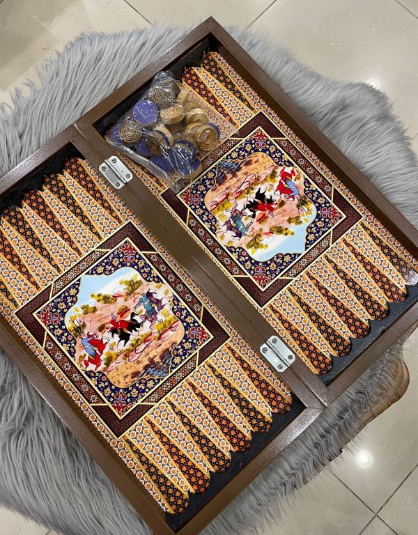 Chess Board and Backgammon wooden printed - Image 4