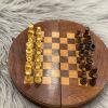 Chess wooden round traveller mini - Image 3