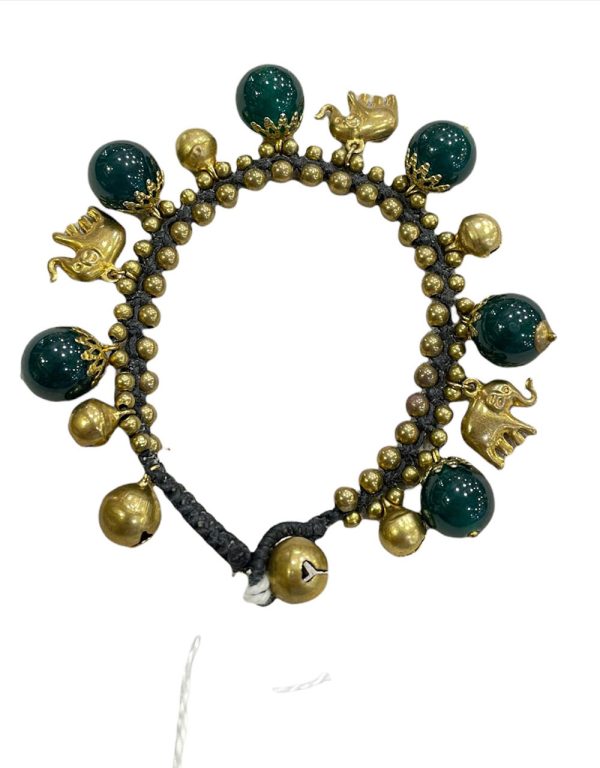 Jade Stone Bracelet With Elephant