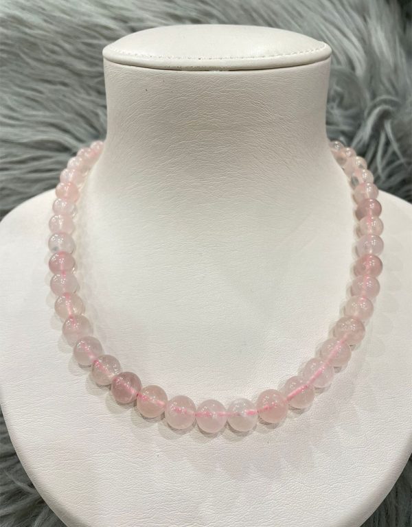 Rose Quartz stone necklace
