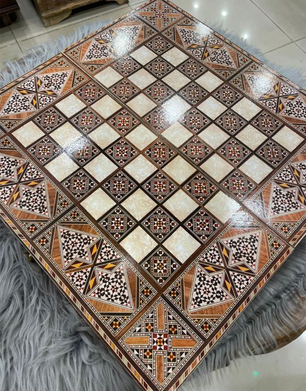 Syrian chess and backgammon wooden hand made - Image 2