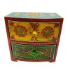 Spice Box Handmade Wooden and Ceramic 2 Drawer 2 Colors - Image 2