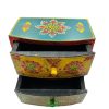 Spice Box Handmade Wooden and Ceramic 2 Drawer 2 Colors - Image 3