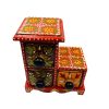 Spice Box Handmade Wooden and Ceramic 3 Drawer