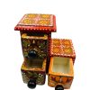 Spice Box Handmade Wooden and Ceramic 3 Drawer - Image 3