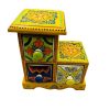 Spice Box Handmade Wooden and Ceramic 3 Drawer