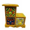 Spice Box Handmade Wooden and Ceramic 3 Drawer - Image 2