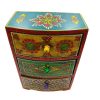 Spice Box Handmade wooden and Ceramic 3 Drawer 3 Colors