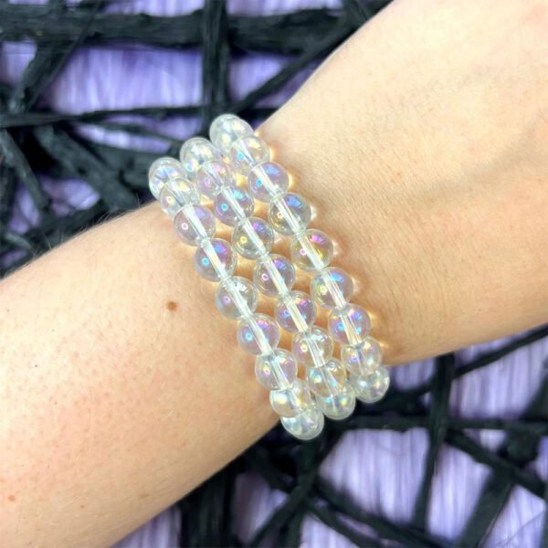 Aura Quartz Crystal Beads Bracelet